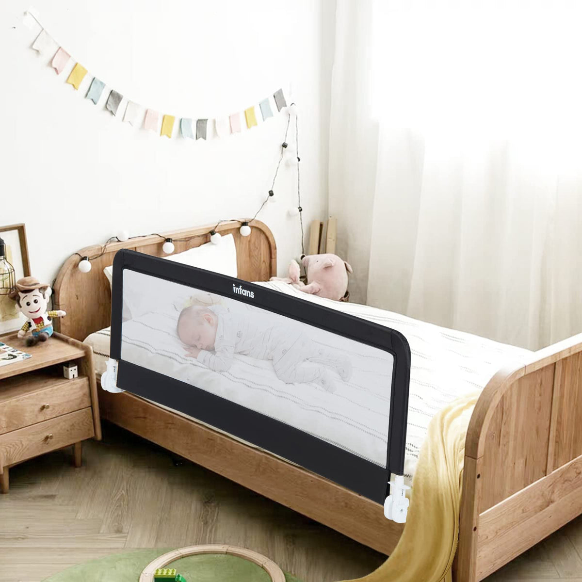 Safety Sleep Bed Rails Guard for Toddlers, 59'' Long, Baby