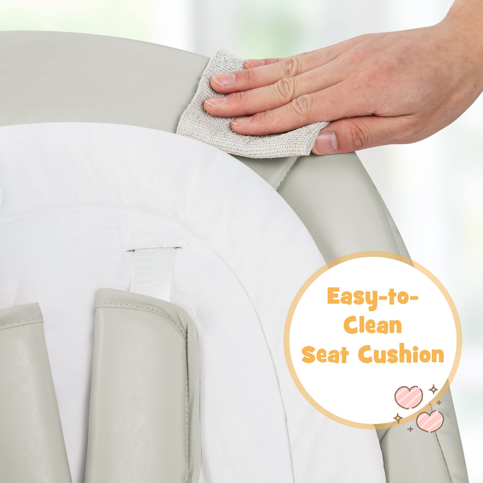 3-In-1 Adjustable Baby High Chair with Soft Seat Cushion for