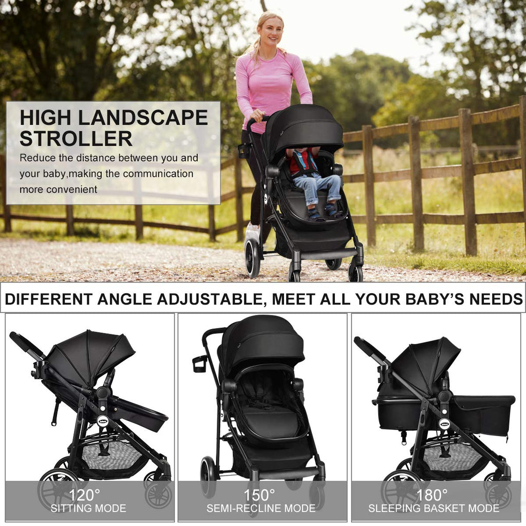 2-in-1 High Landscape Infant Stroller INFANS