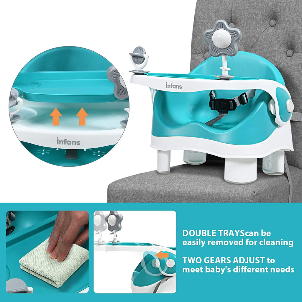 3-in-1 Portable Floor Baby Booster Seat INFANS