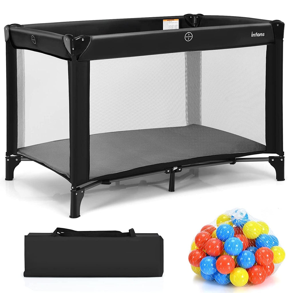 Portable Playard with 50pcs Ball Pit Balls Playpen Activity Center INFANS