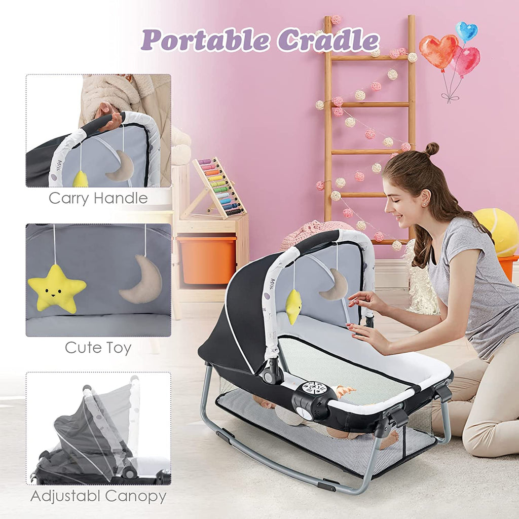 4-in-1 Portable Nursery Center for Baby Kid Infant Comfortable Playard with Bassinet INFANS
