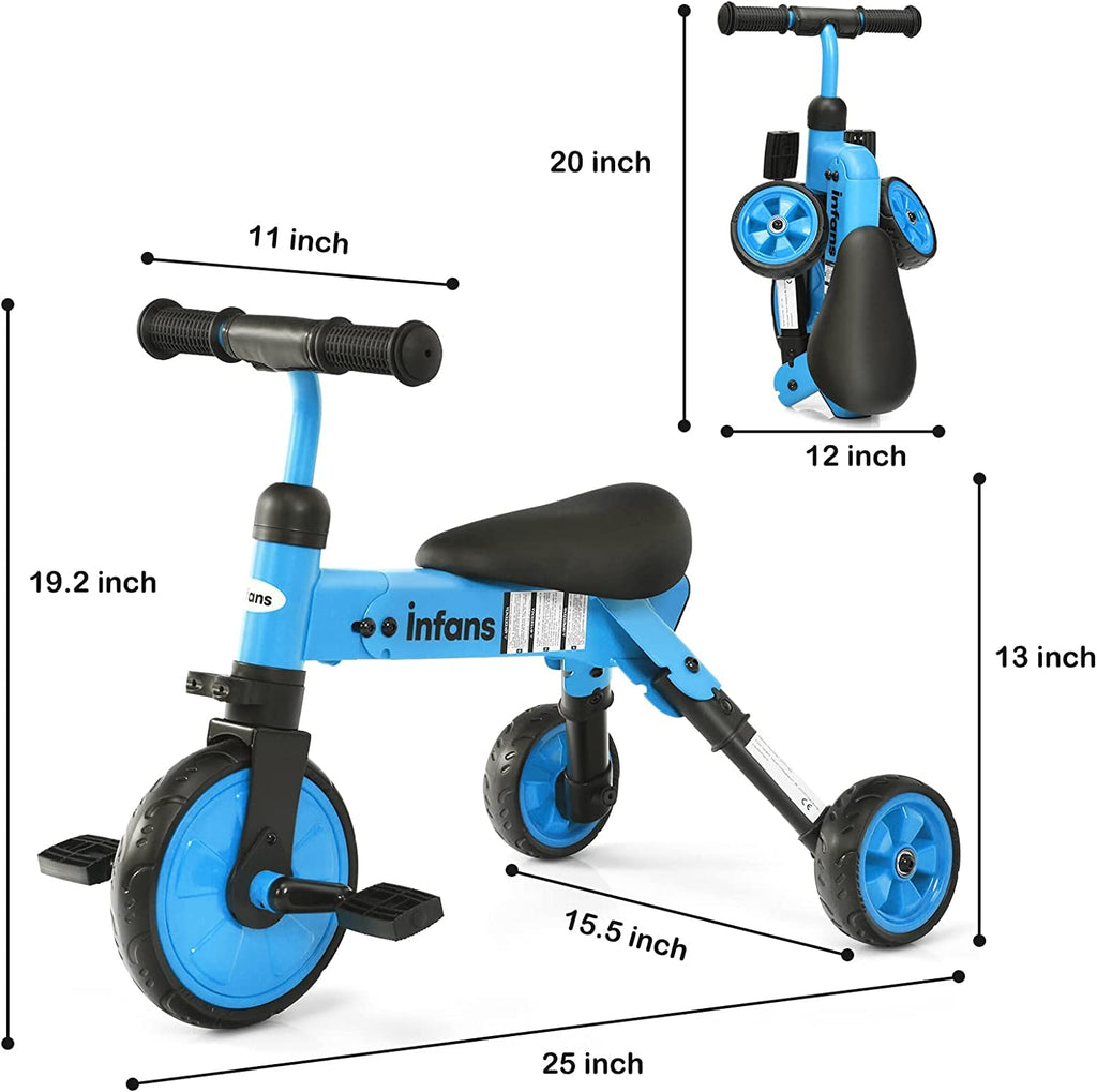 Kids 1-4 Years Old Folding ricycles with 3 Wheels INFANS