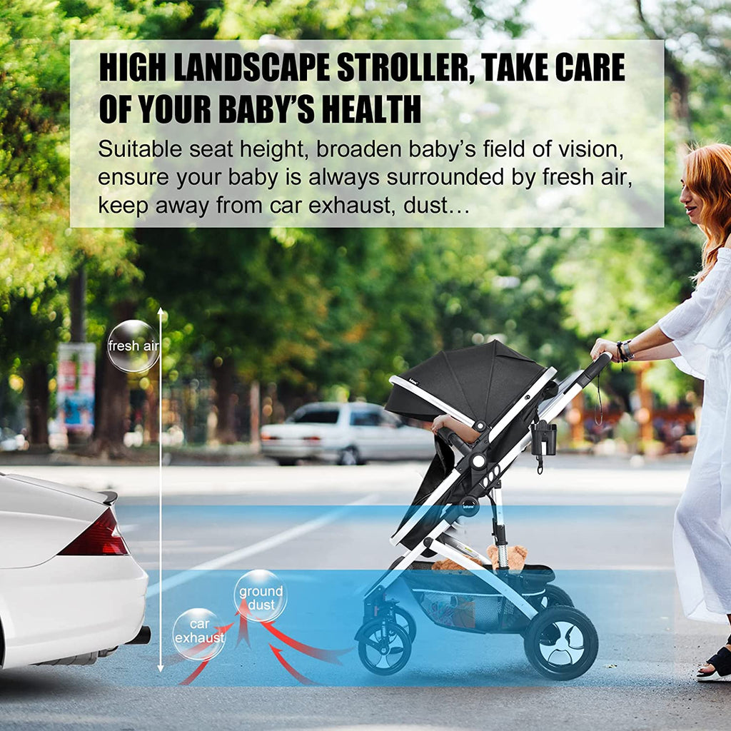 2-in-1 High Landscape Convertible Reversible Infant Baby Stroller INFANS