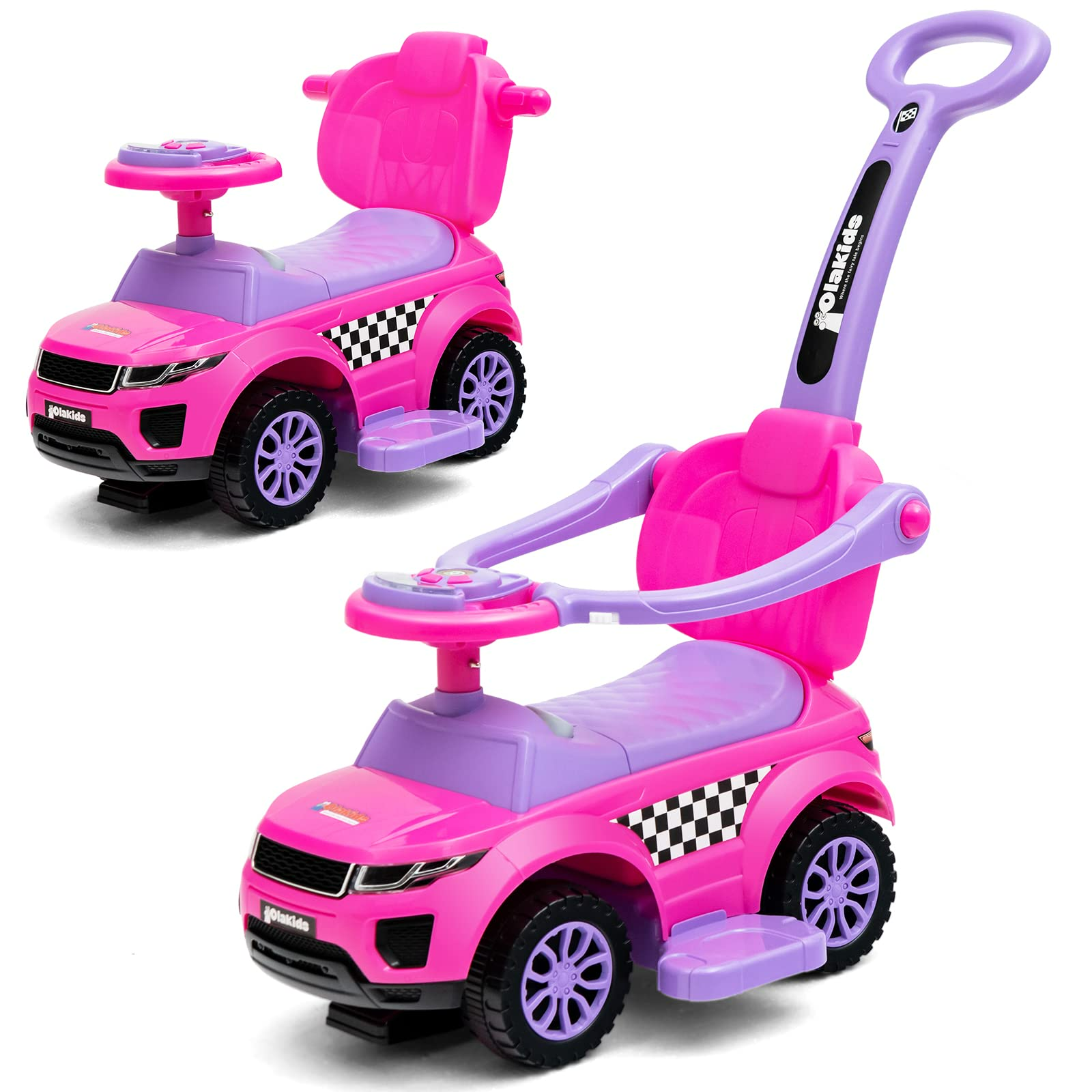 Kids ride online on push car