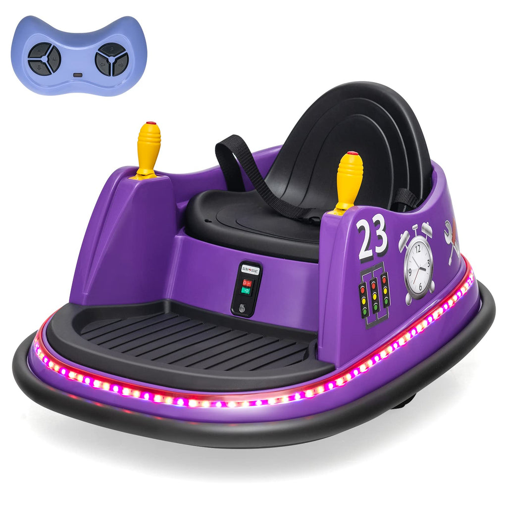 Infans Ride On Bumper Car for Kids, 6V Electric Toy Vehicle with Remote Control, Battery Powered Race Car for Toddlers INFANS