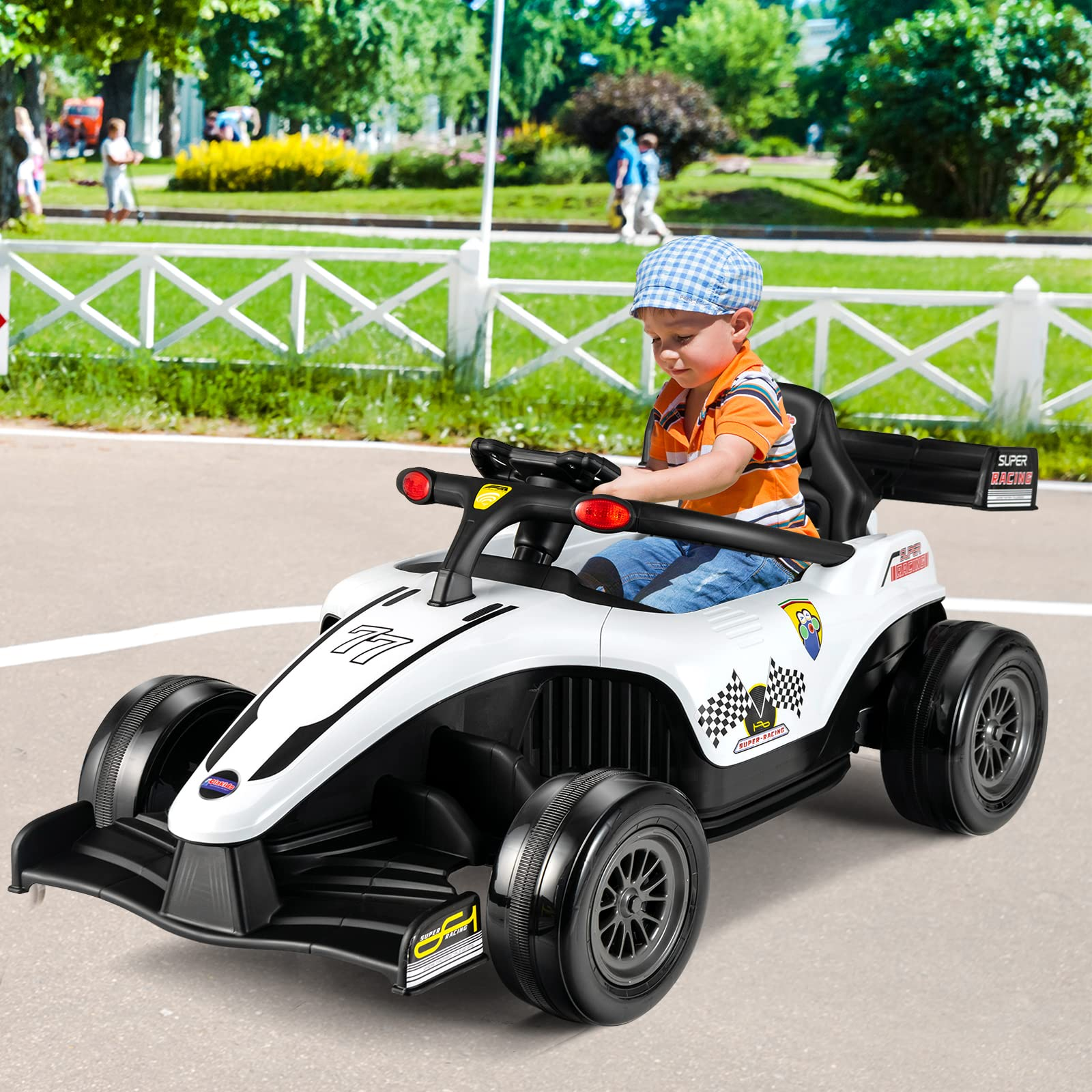 Ride on top racing car