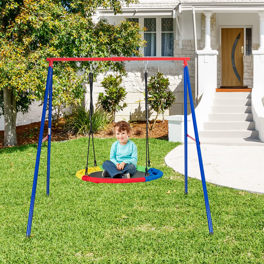 550lbs Heavy Duty Metal Swing Frame | Extra Large A-Frame Swing Stand for Kids and Adult Outdoor Backyard Playground INFANS