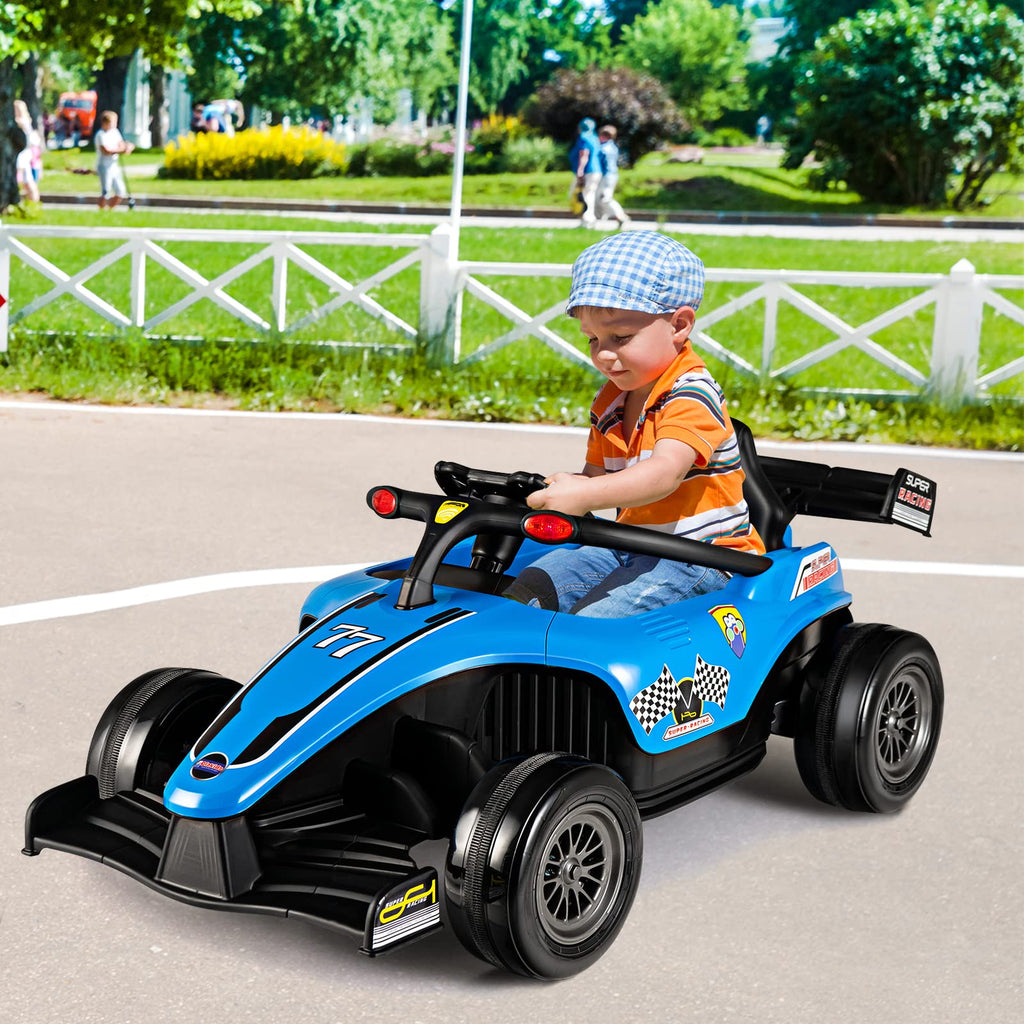 Infans ids Ride On Car, 12V F1 Racing Electric Vehicle for Toddlers with Control Remote, Battery Powered Motorized Toy with Music INFANS