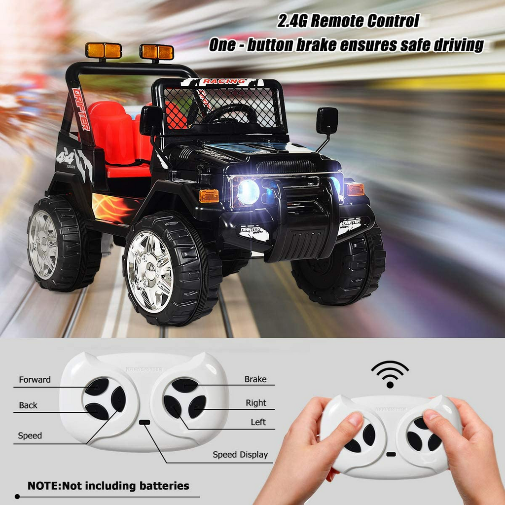 INFANS Kids Ride on Car Truck with Remote Control,12V Battery Powered Electric Cars for Kids w/3 Speeds INFANS