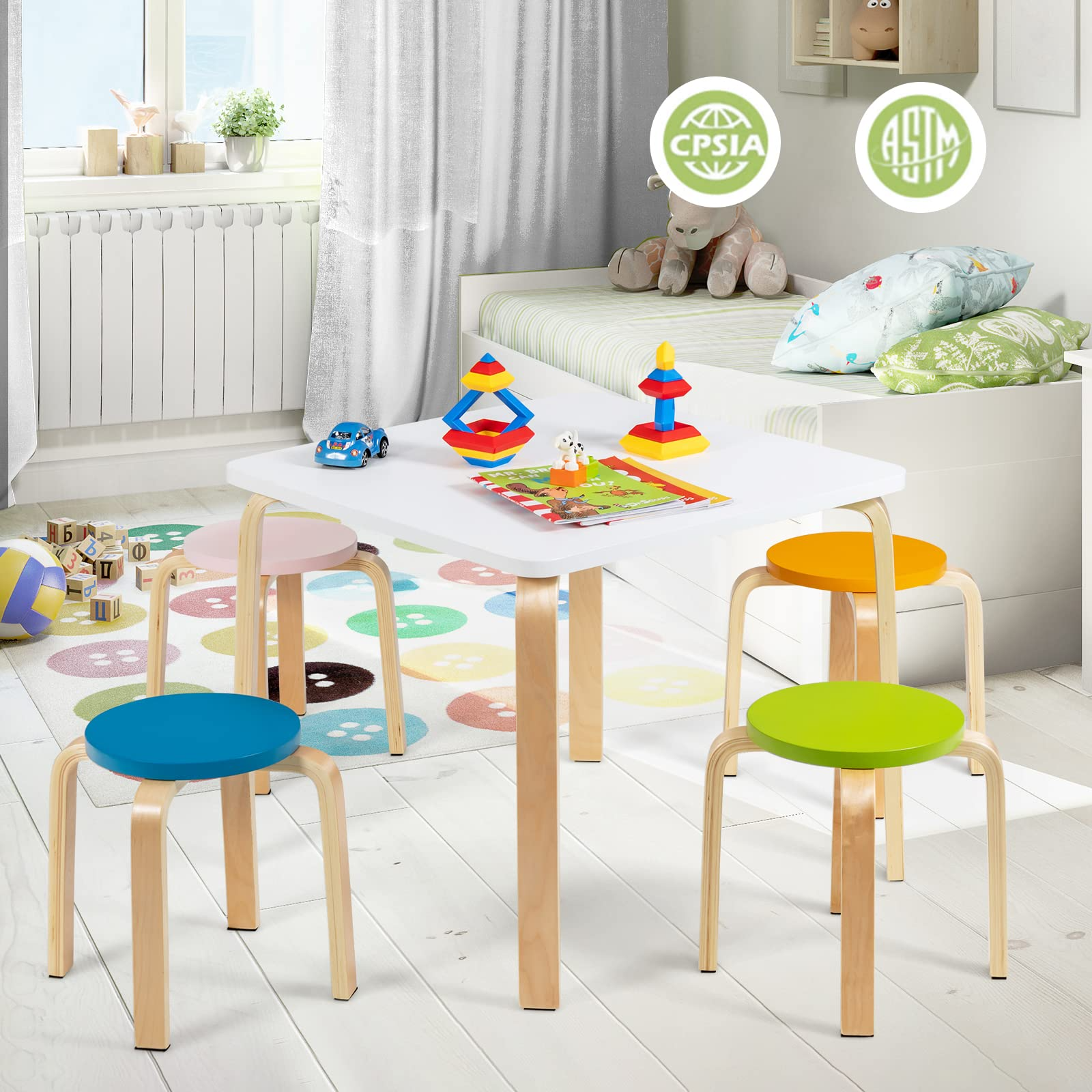 Kids table and clearance stool set