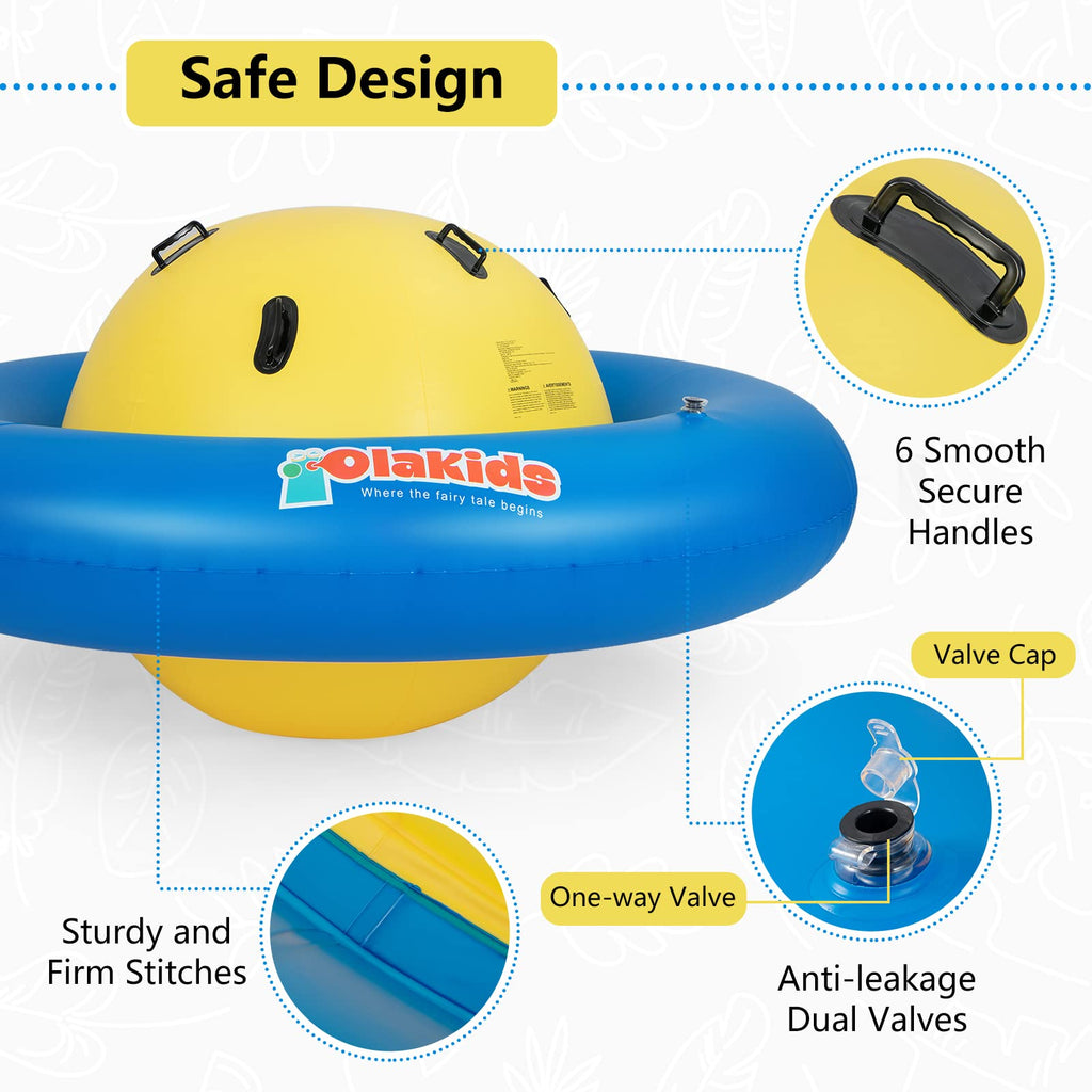 INFANS 8FT Inflatable Dome Rocker Bouncer, Outdoor Kids Giant Roll and ...