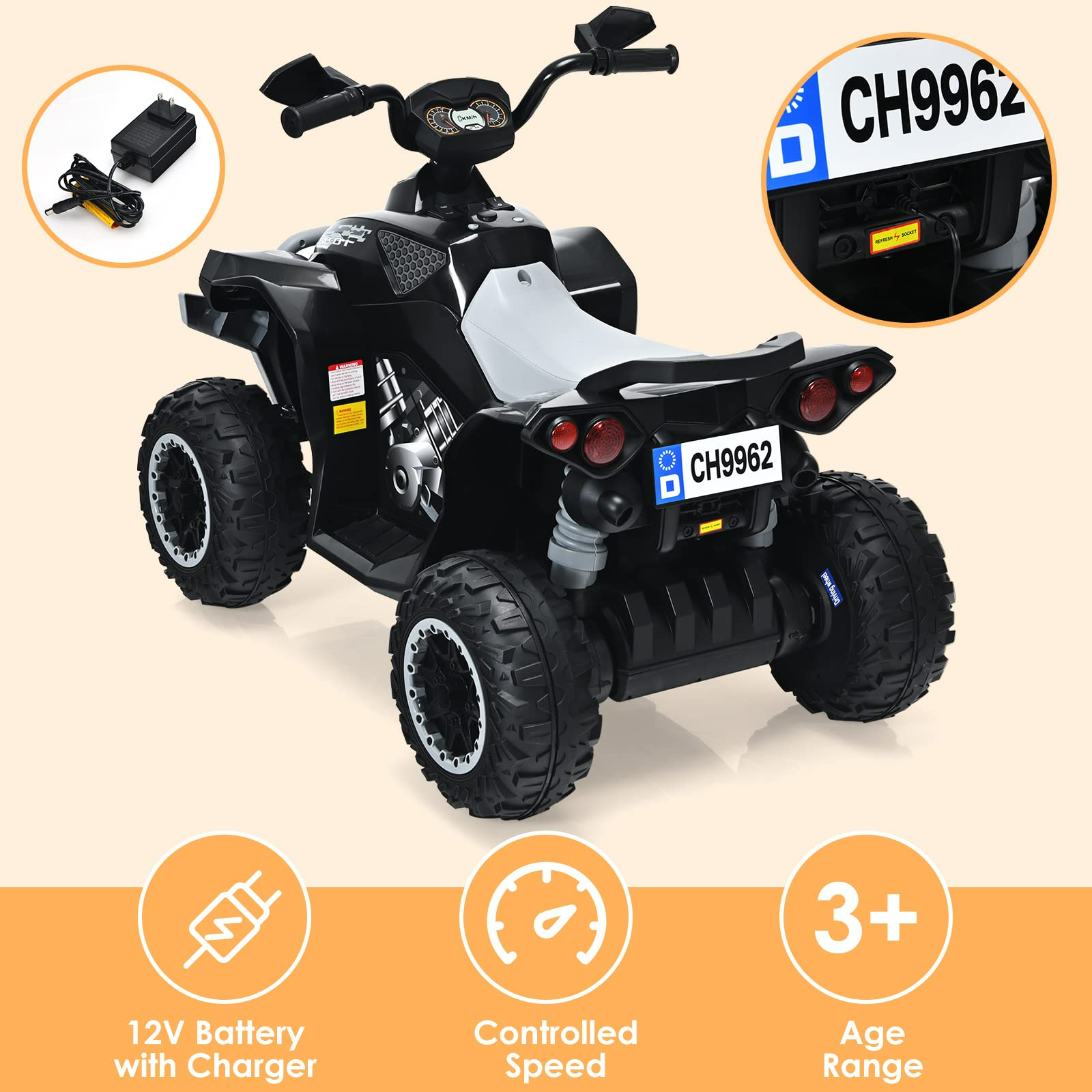Kids battery operated sales atv