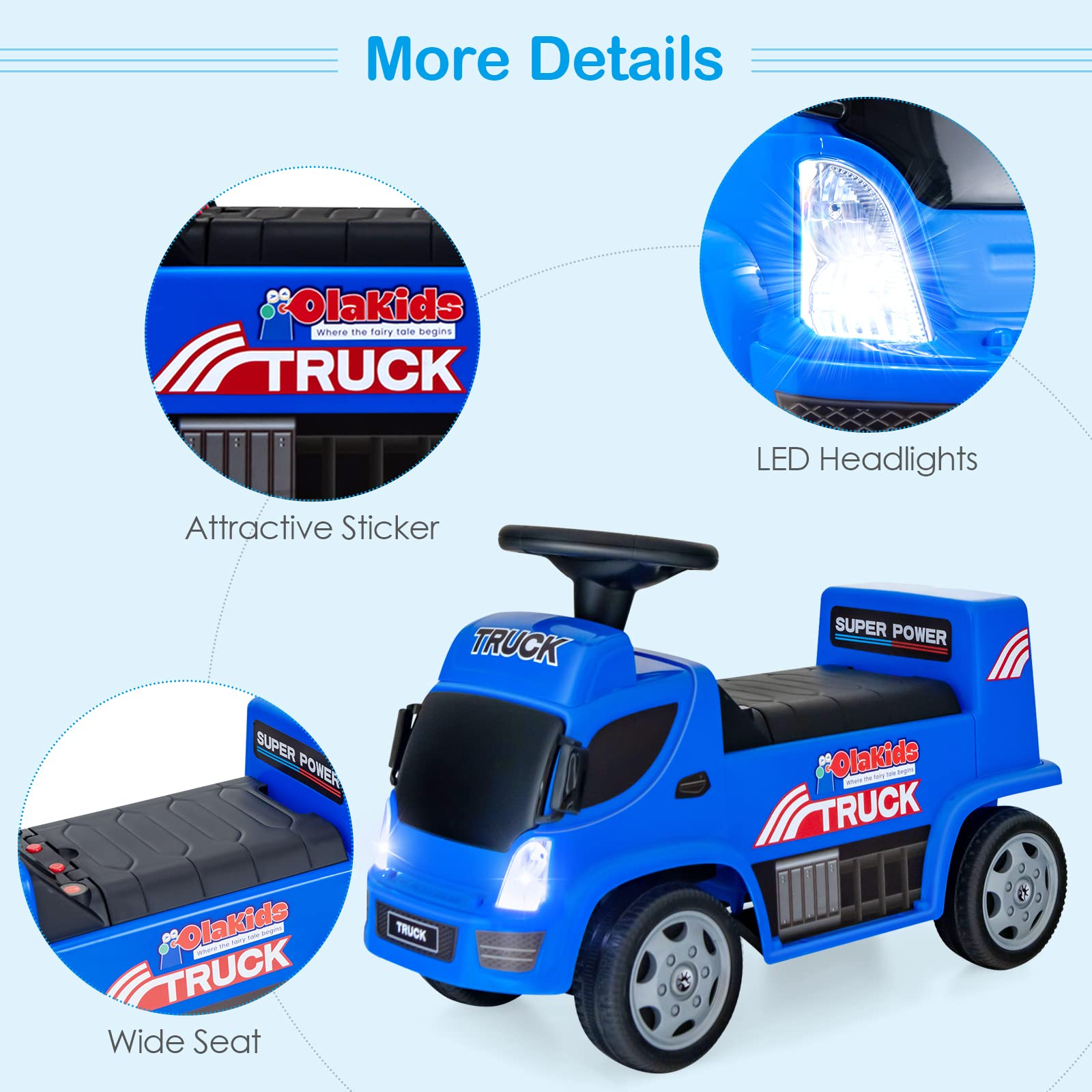 Tow mater push and top ride