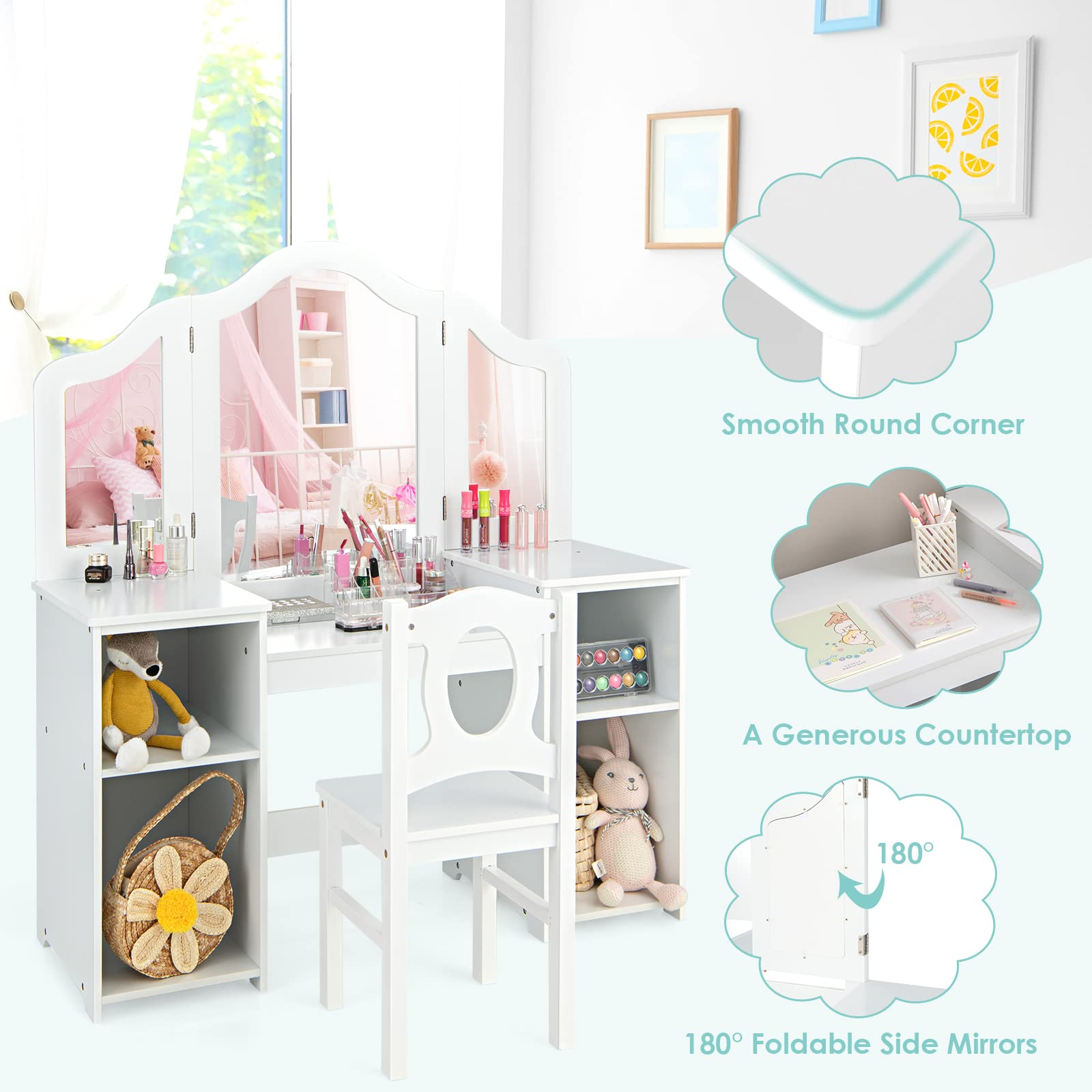 Kidkraft vanity and discount chair