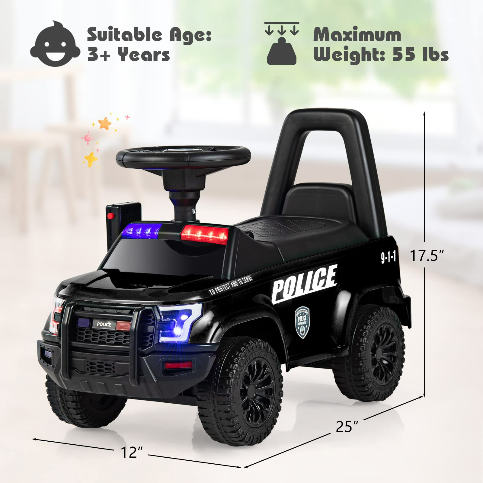 Kids play best sale police car