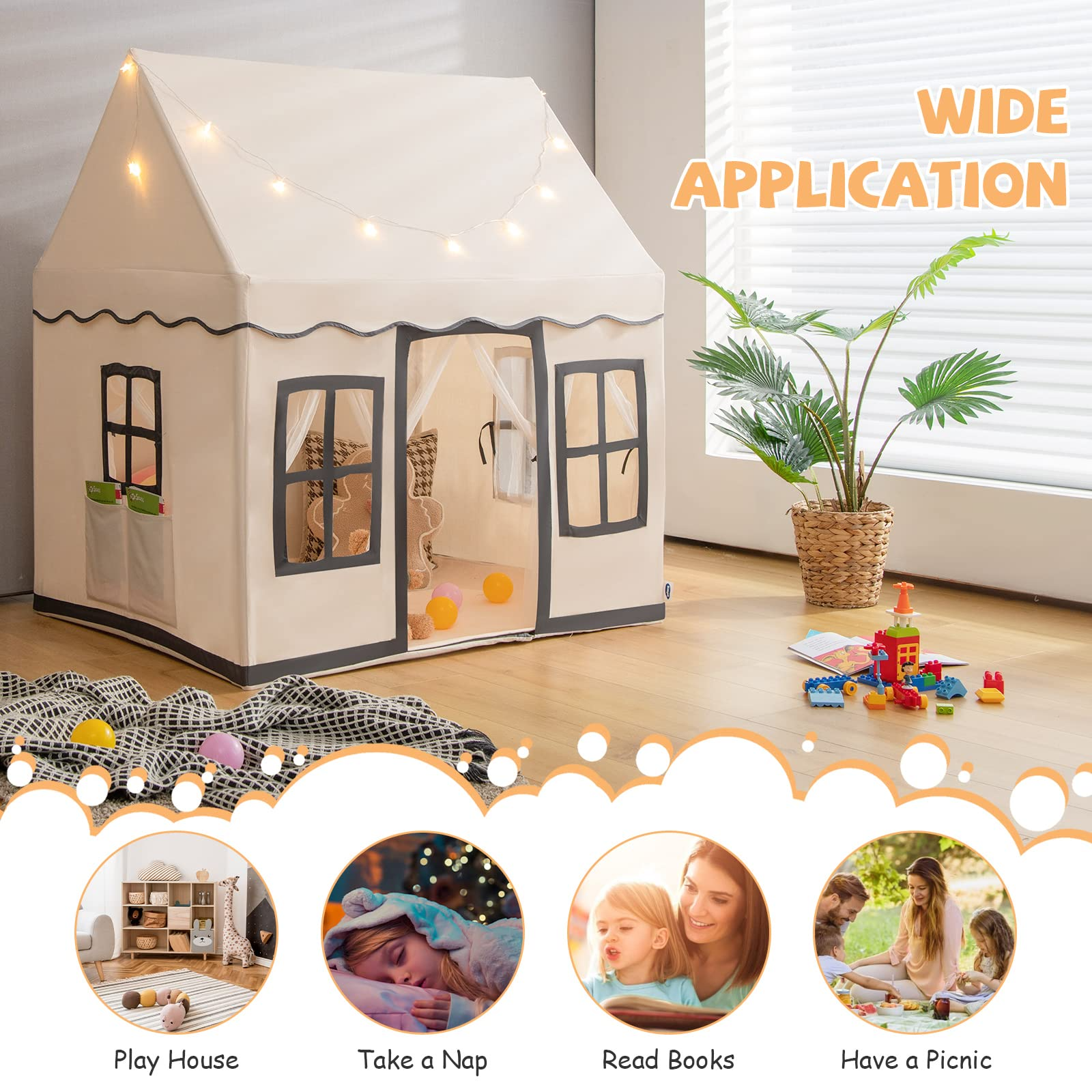 INFANS Kids Play Tent Anti Trip Large Playhouse Toys for Children Boy