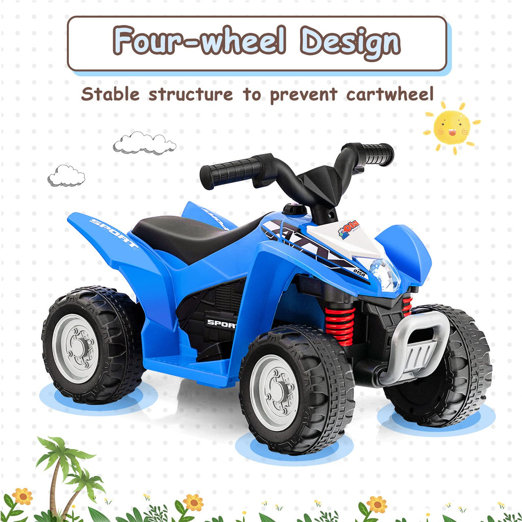 Infans Kids Ride On ATV, 6V Electric Vehicle for Toddlers, 4 Wheeler Battery Powered Motorized Quad Toy Car INFANS