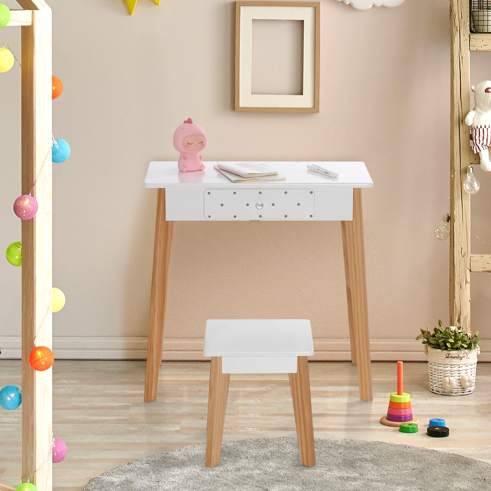 Childs vanity table clearance and stool