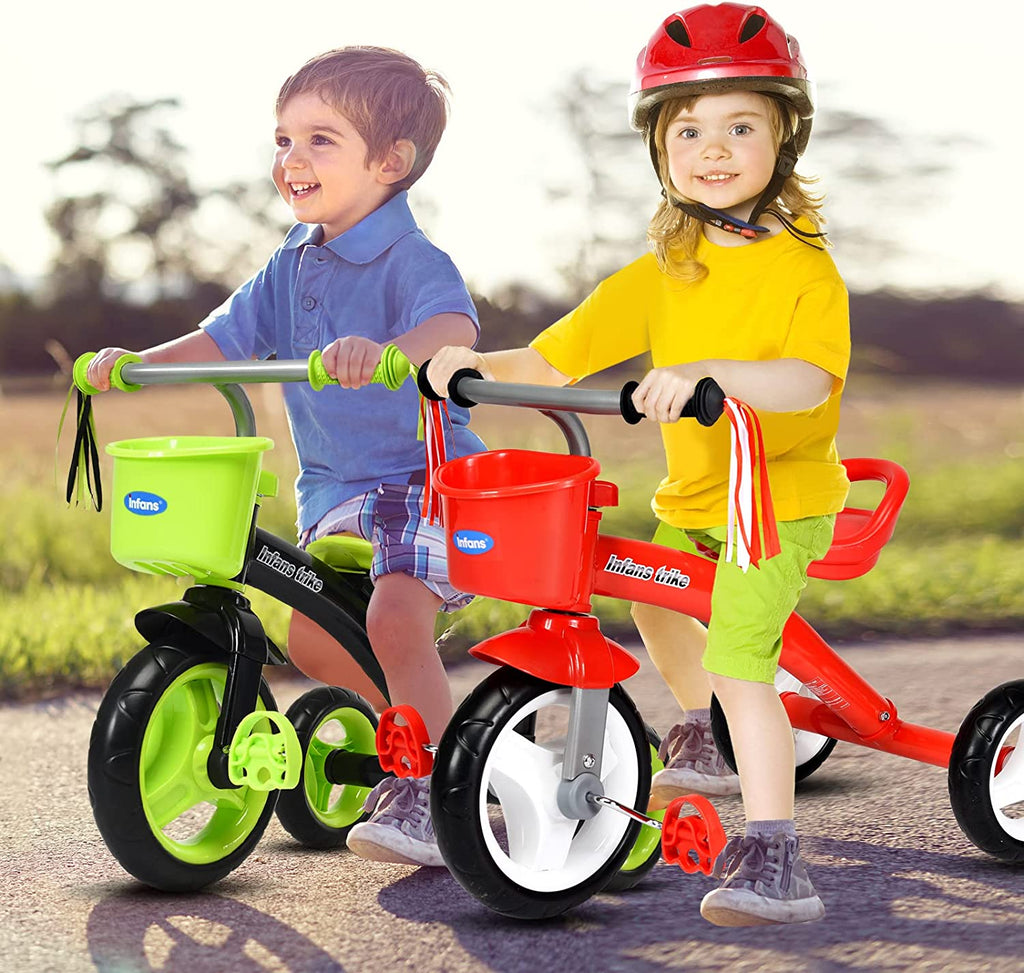 Kids Tricycle Rider with Adjustable Seat INFANS